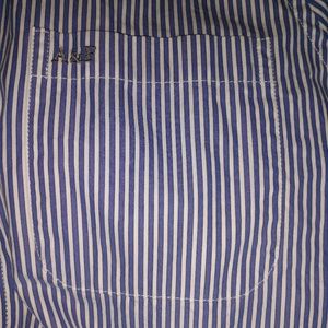 Boys XL long sleeve blue pinstriped button up